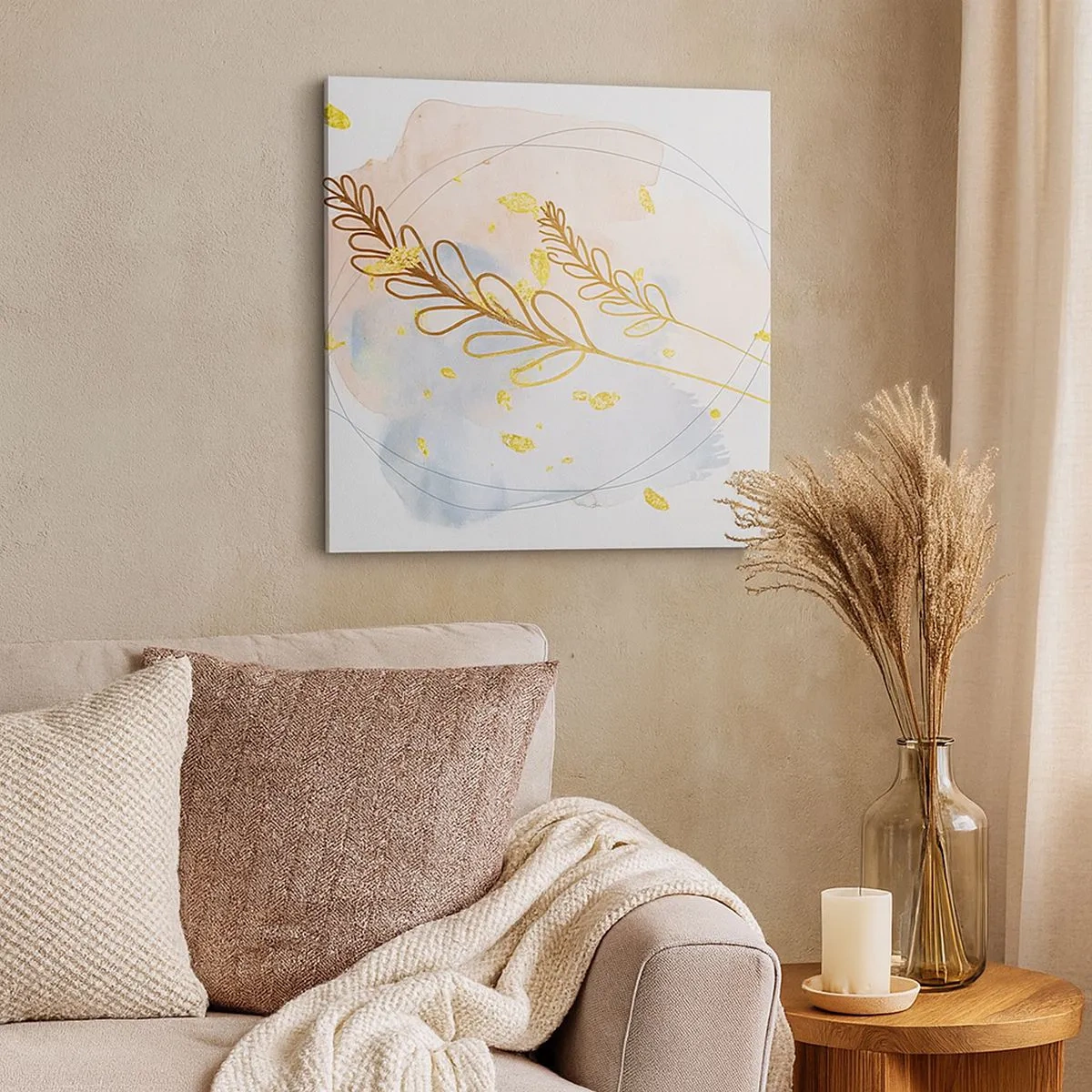 Quadro su tela - Stampe su Tela - Soffio d'oro - 30x30 cm