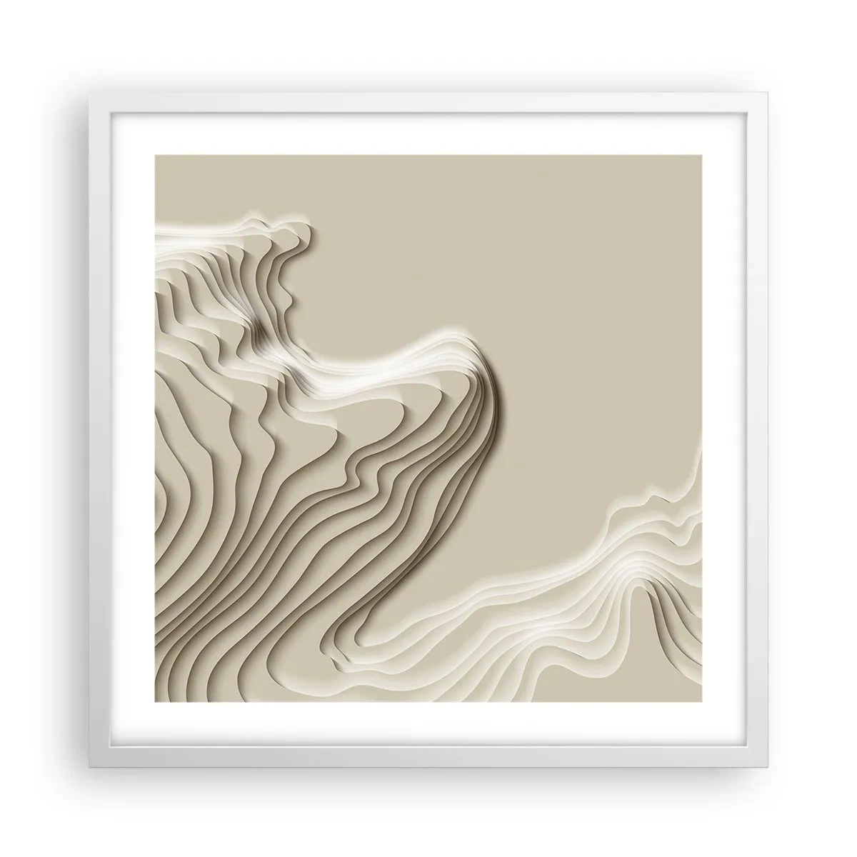 Poster in cornice bianca - La topografia dell'arte - 50x50 cm