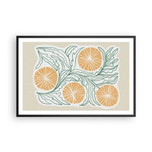 Poster in cornice nera - Etnicamente con una nota di astrazione - 91x61 cm