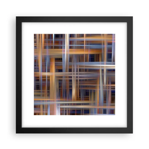 Poster in cornice nera - Tessute con la luce - 30x30 cm