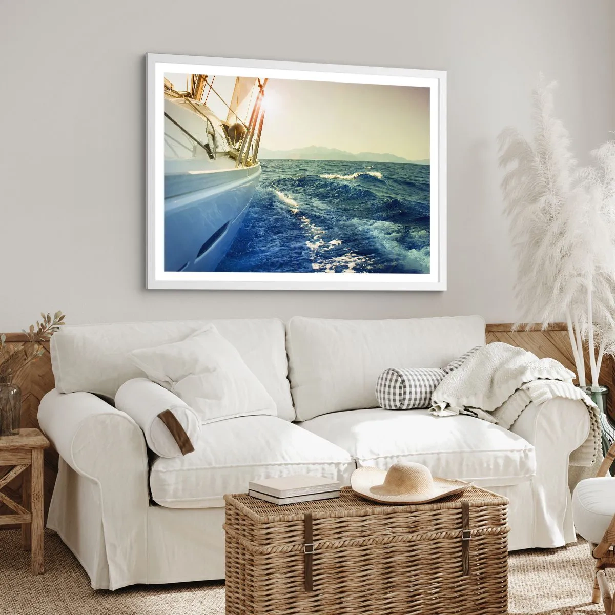 Poster in cornice bianca - Verso l'avventura - 70x50 cm