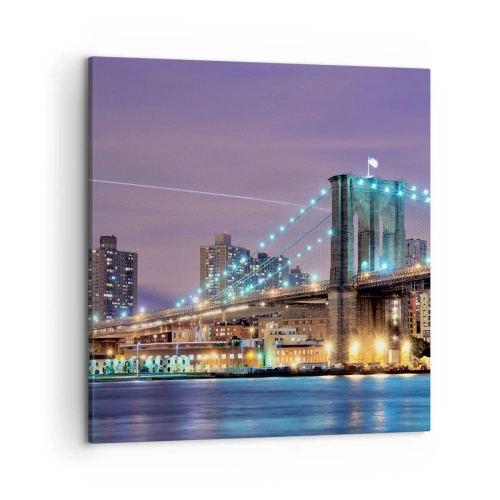 Quadro su tela - Stampe su Tela - Da tanti anni il ponte di Brooklyn - 50x50 cm