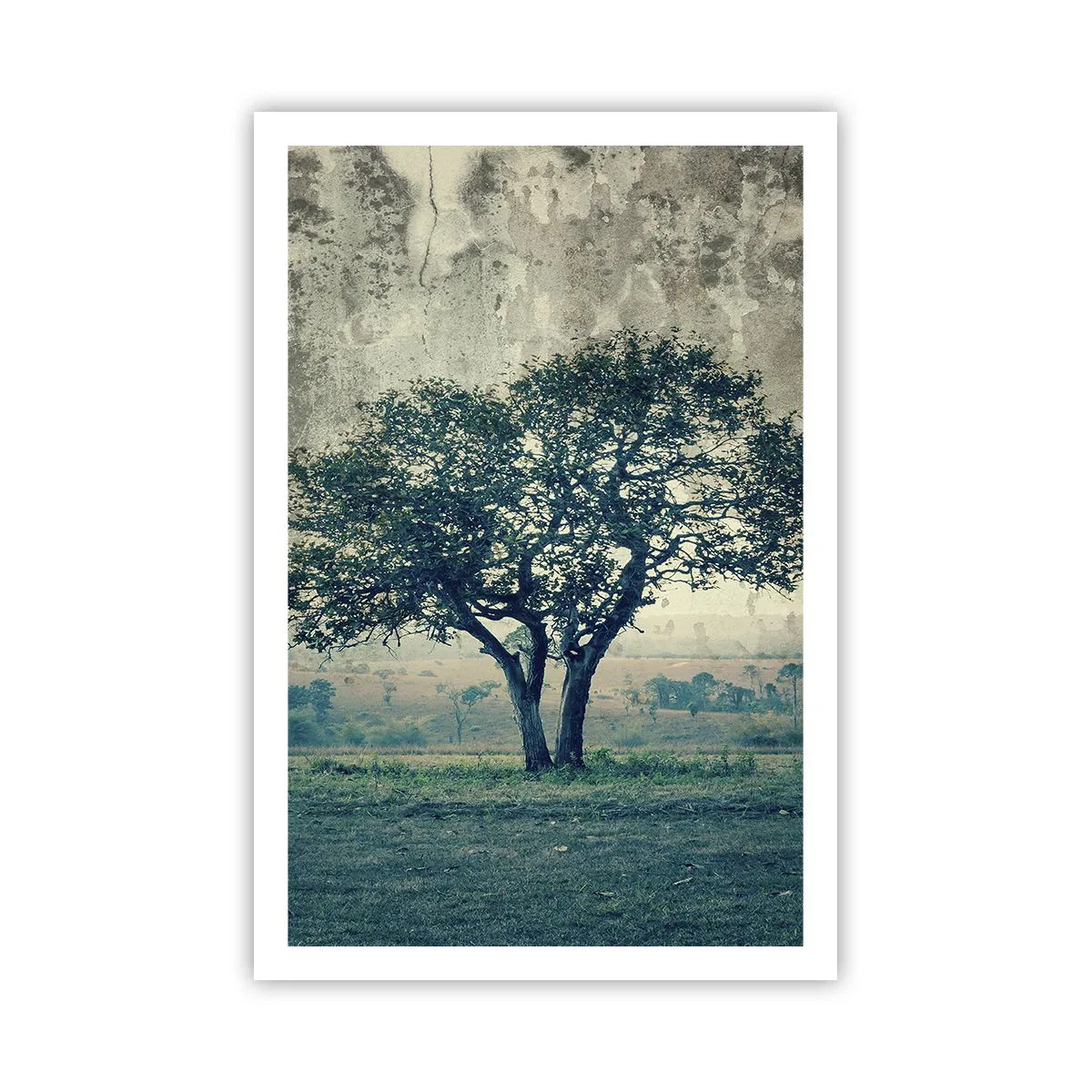Poster - Un melo su un prato blu? - 61x91 cm