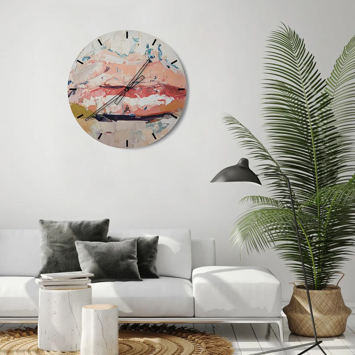 Orologio da parete - Orologio in Vetro - Risveglia i sensi - 40x40 cm