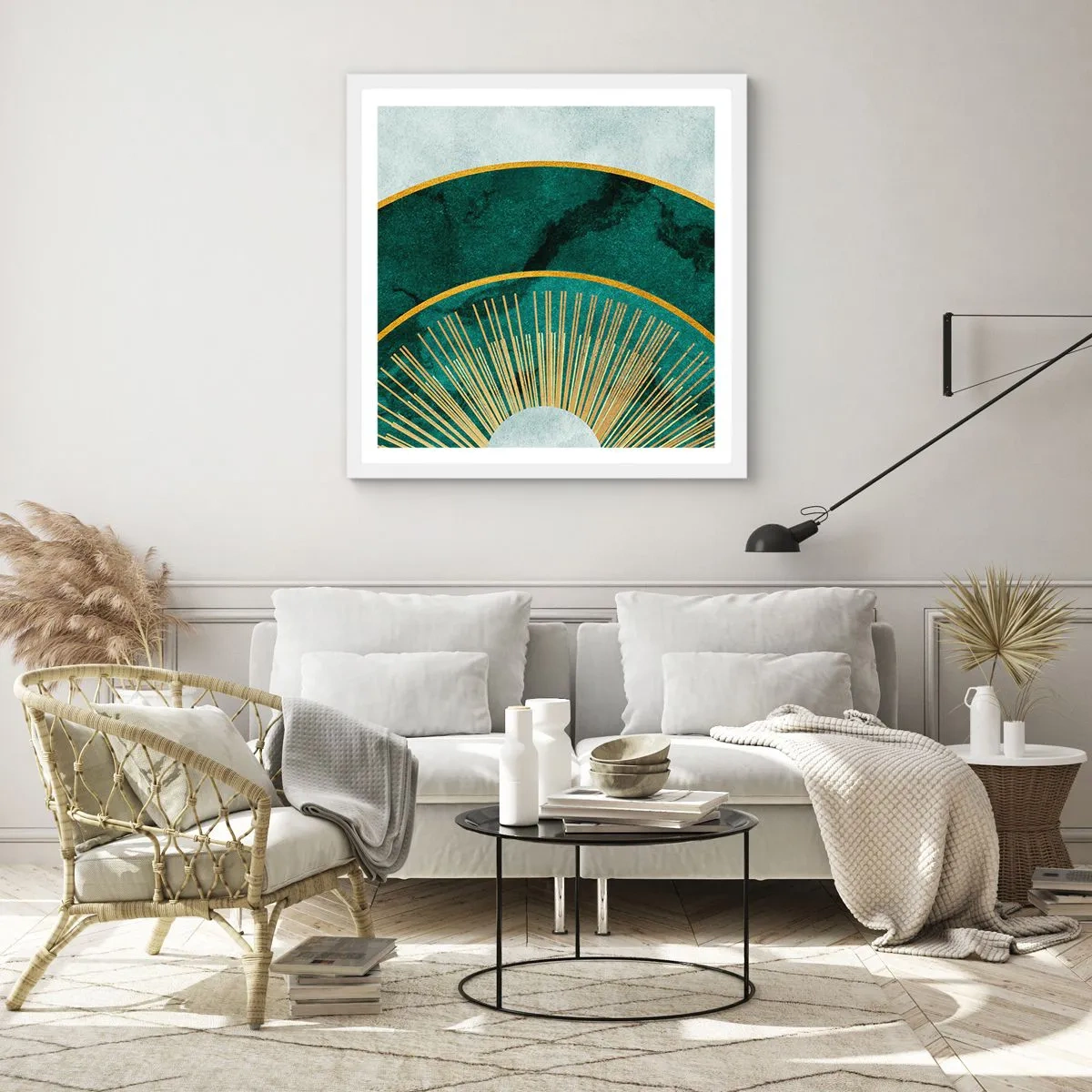 Poster in cornice bianca - Un altro sistema solare - 40x40 cm