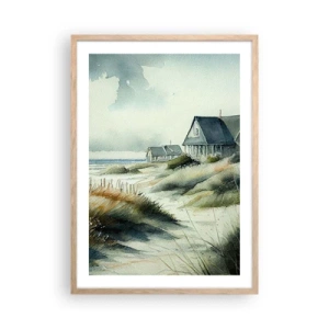 Poster in cornice rovere chiaro - Lontano dal caos - 50x70 cm