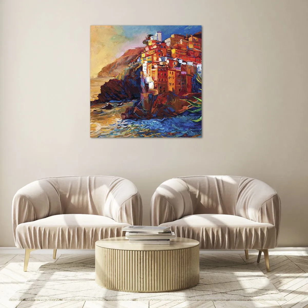 Quadro su vetro - Atmosfera italiana - 40x40 cm