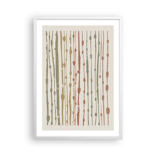 Poster in cornice bianca - La notazione musicale dei colori - 50x70 cm