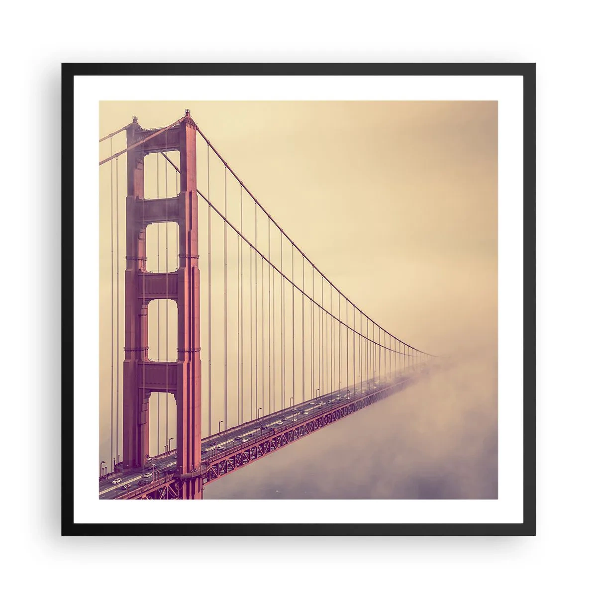 Poster in cornice nera - Tra il cielo e la terra - 60x60 cm