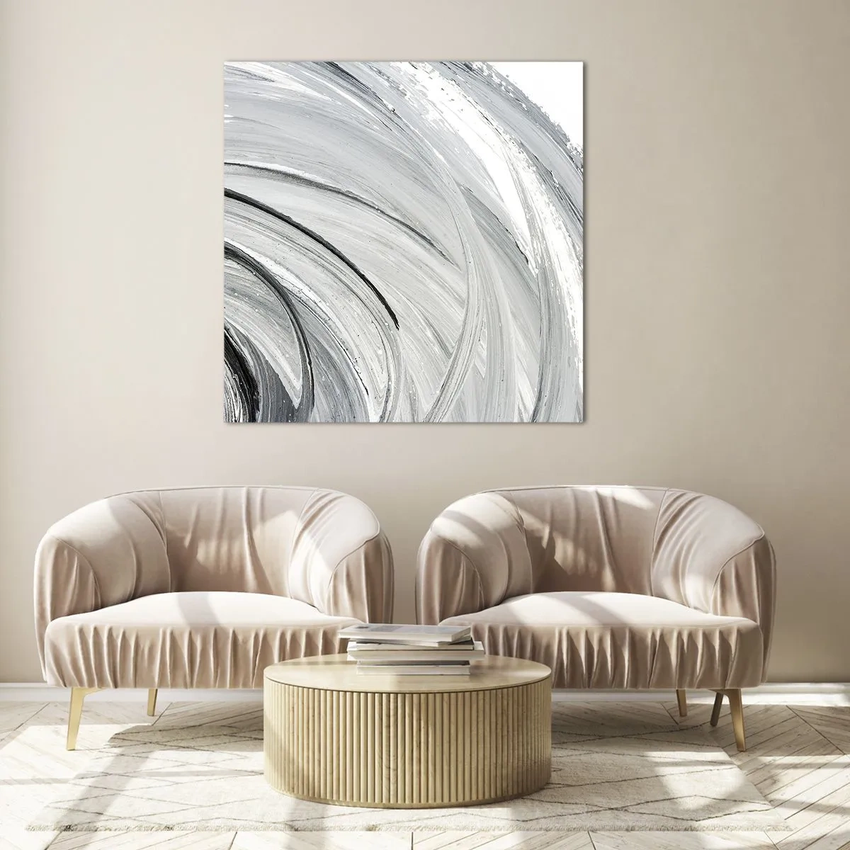 Quadro su vetro - Composizione orbitale - 60x60 cm