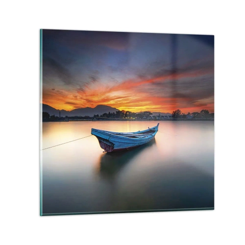 Quadro su vetro - Viene una notte buona - 70x70 cm