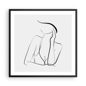 Poster in cornice nera - Sull'onda dei sogni - 60x60 cm