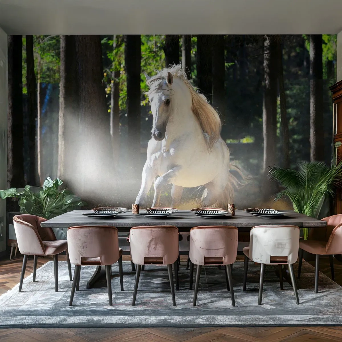 Fotomurali Premium Sand - Come nei racconti fantasy - Animali, Cavallo, Paesaggio - 300x210 cm