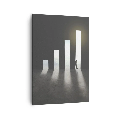 Quadro su tela - Stampe su Tela - Crescita simbolica sotto forma di passaggi illuminati dalla luce - 70x100cm - Successo - impressione - Decorazione murale moderna per soggiorno e camera da letto ARTTOR