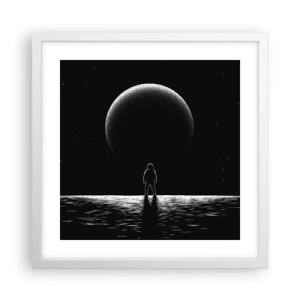 Poster in cornice bianca - Faccia a faccia - 40x40 cm