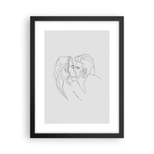 Poster in cornice nera - La stessa linea - 30x40 cm