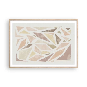 Poster in cornice rovere chiaro - Composizione da vetrata - 100x70 cm