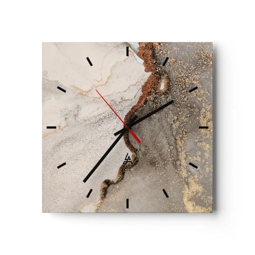 Orologio da parete - Orologio in Vetro - Ai confini del colore - 40x40 cm