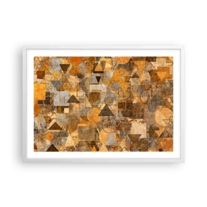 Poster in cornice bianca - Il mondo compreso nella forma - 70x50 cm