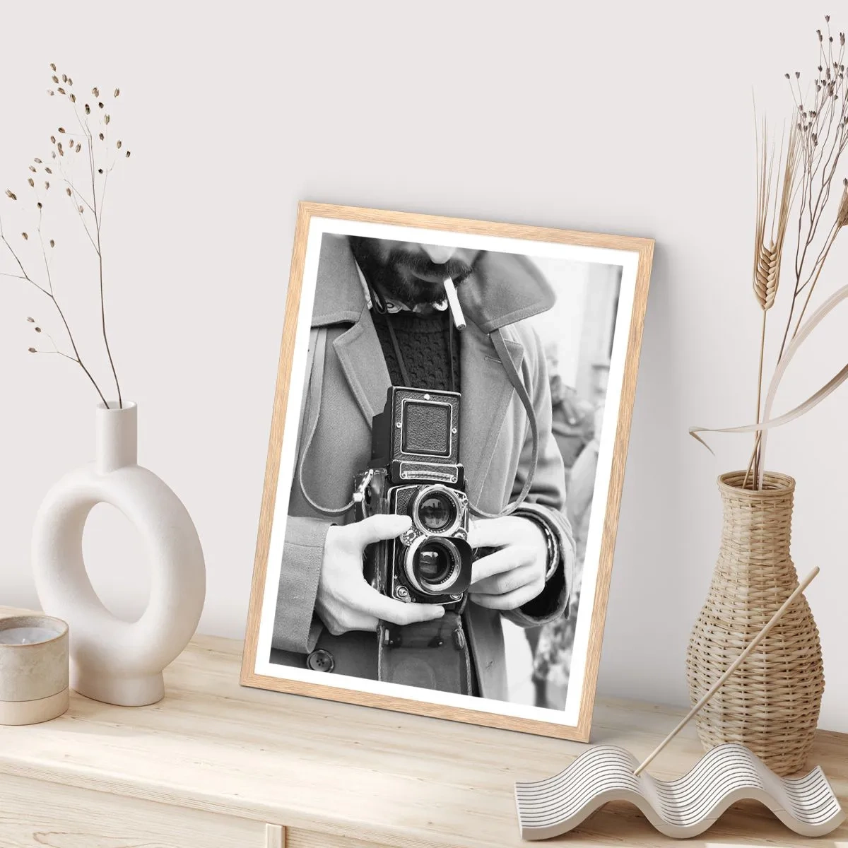 Poster in cornice rovere chiaro - In stile retro - 30x40 cm