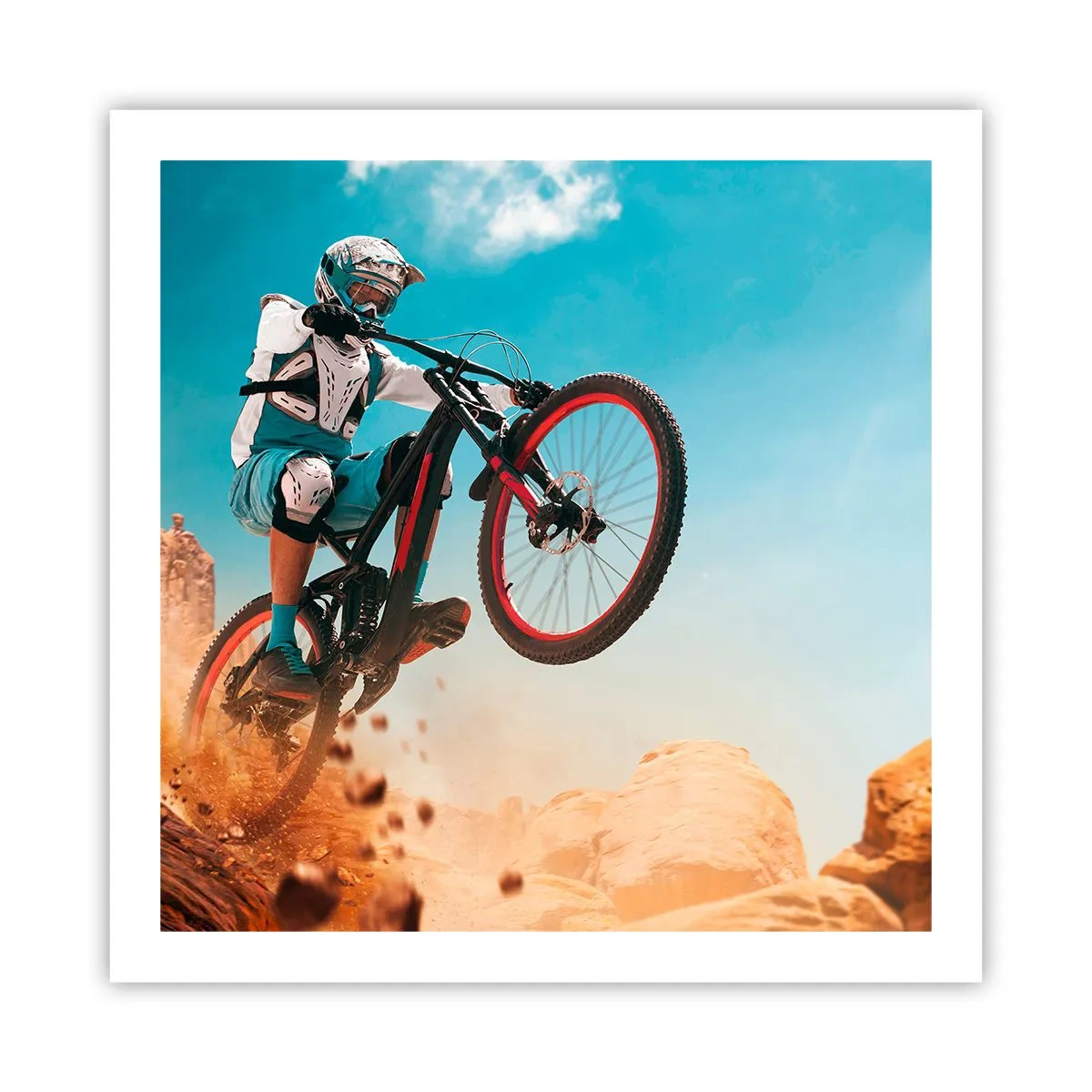 Poster - Il demone della follia ciclistica - 60x60 cm