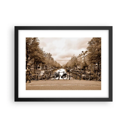 Poster in cornice nera - Atmosfera olandese - 40x30 cm