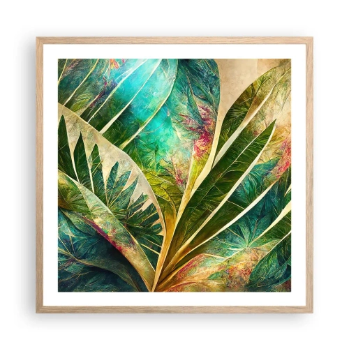 Poster in cornice rovere chiaro - I colori dei tropici - 60x60 cm
