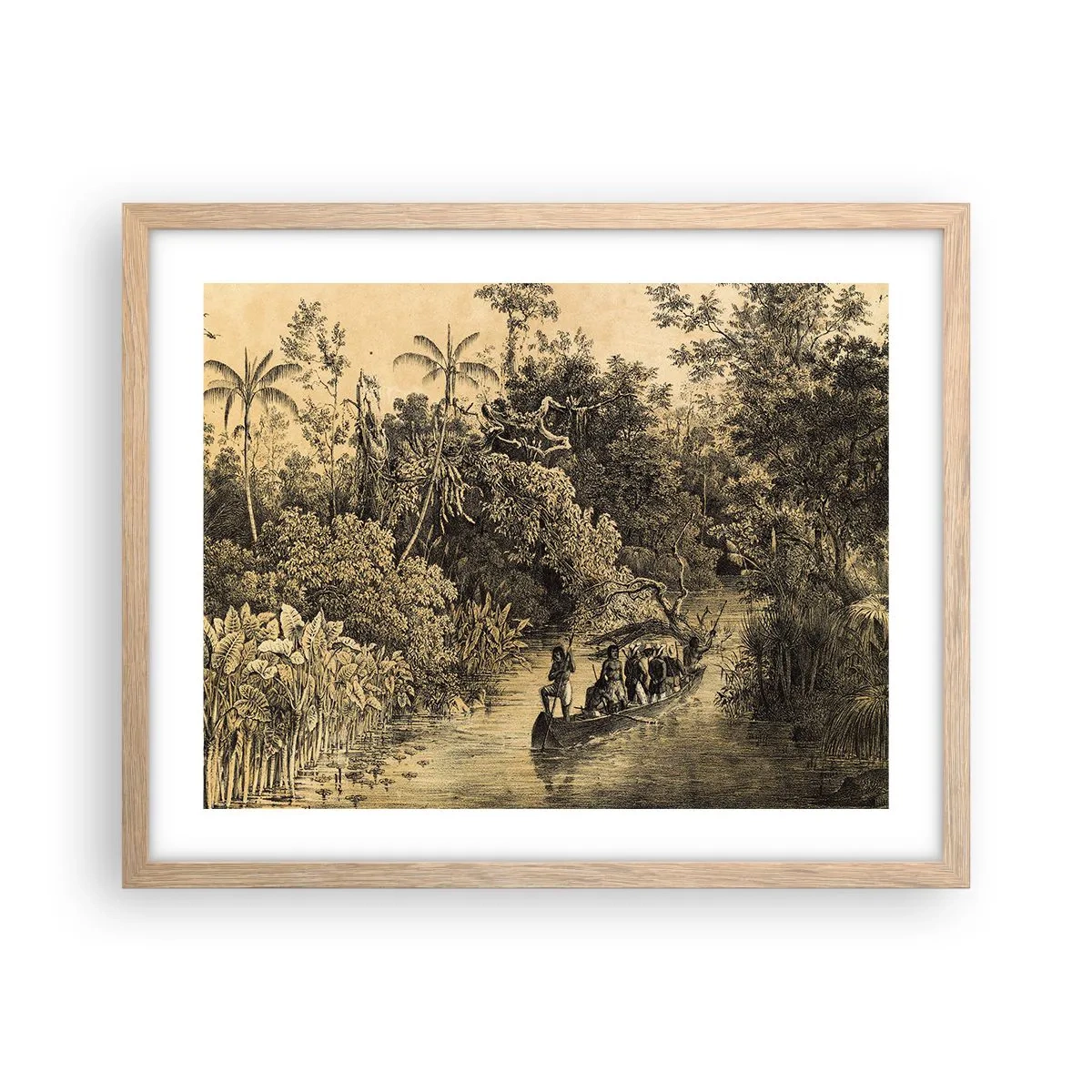 Poster in cornice rovere chiaro - Viaggio alla fonte - 50x40 cm