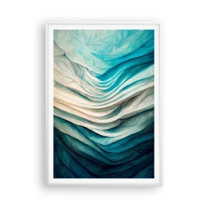 Poster in cornice bianca - Blu insaziabile - 70x100 cm