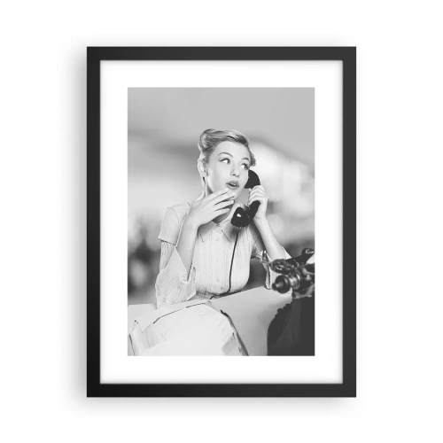 Poster in cornice nera - Salve, qui gli anni '50 - 30x40 cm