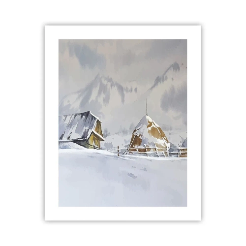 Poster - Nella valle innevata - 40x50 cm