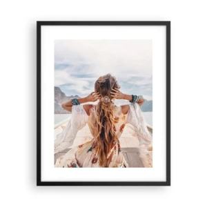 Poster in cornice nera - In cammino verso la felicità - 40x50 cm