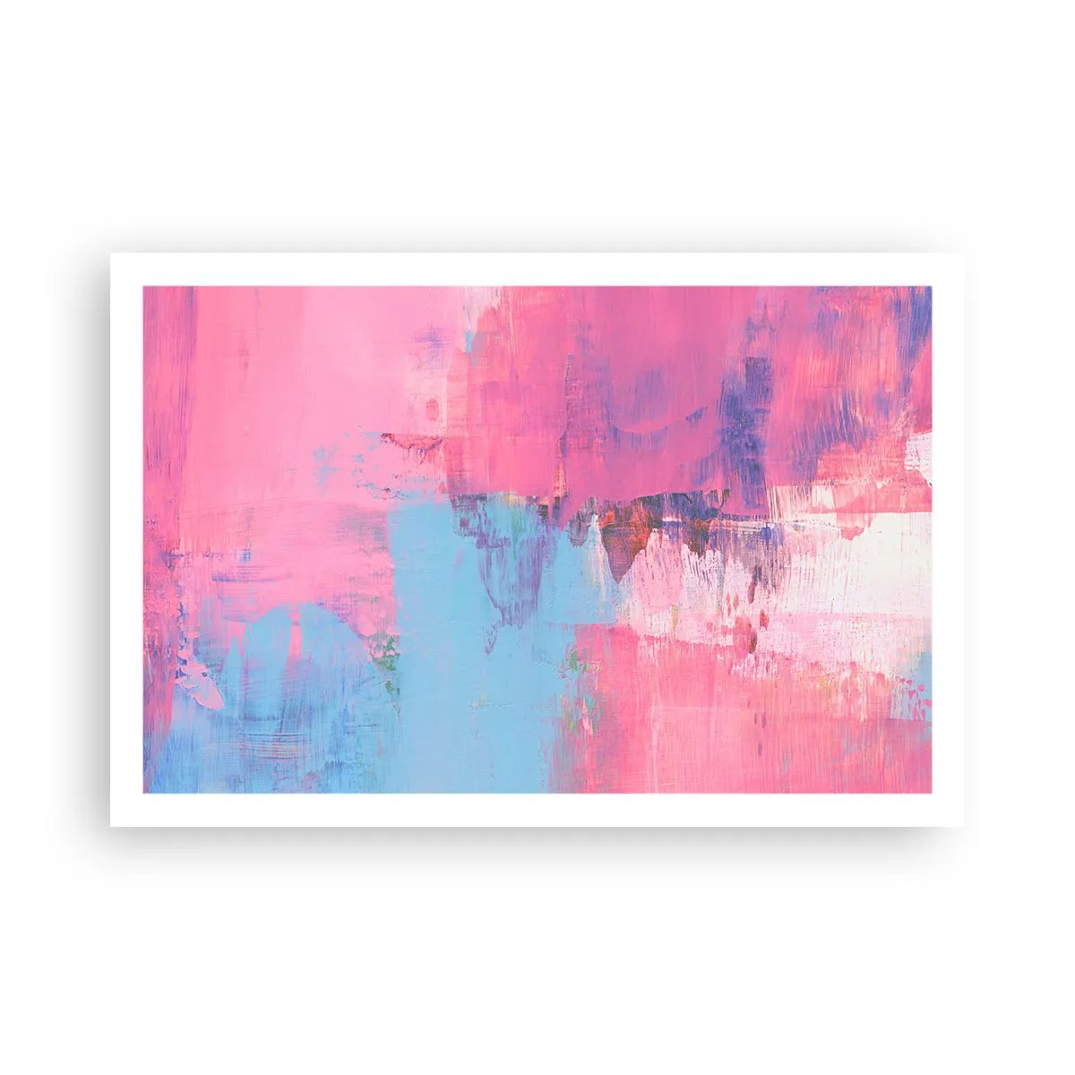 Poster - Rosa, blu e un pizzico di luce - 91x61 cm