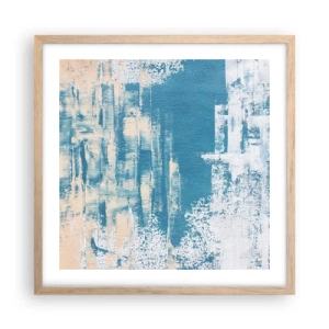 Poster in cornice rovere chiaro - Attraverso il ghiaccio - 50x50 cm