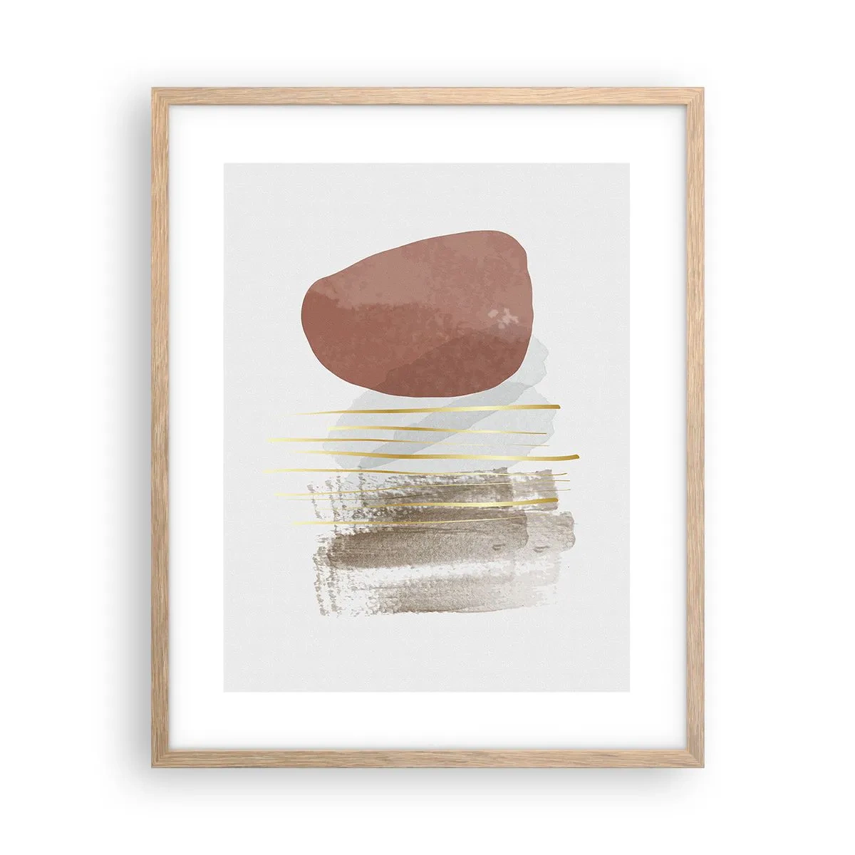 Poster in cornice rovere chiaro - Colonnato astratto - 40x50 cm