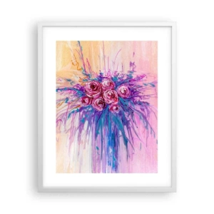 Poster in cornice bianca - Fontana rosa - 40x50 cm