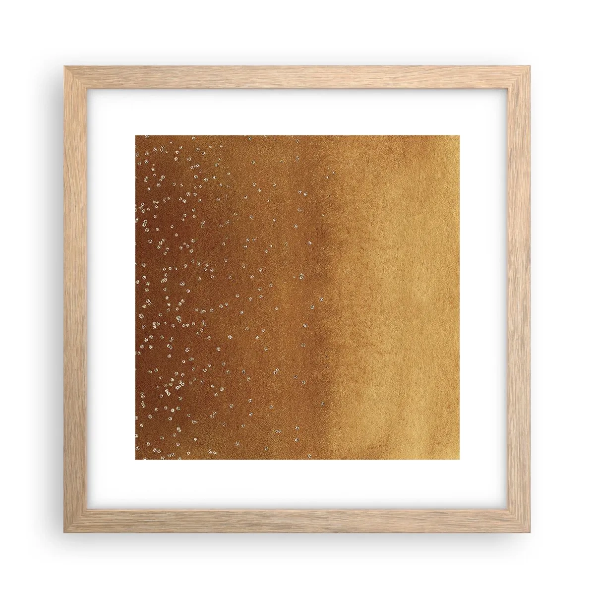 Poster in cornice rovere chiaro - La nascita della luce - 30x30 cm