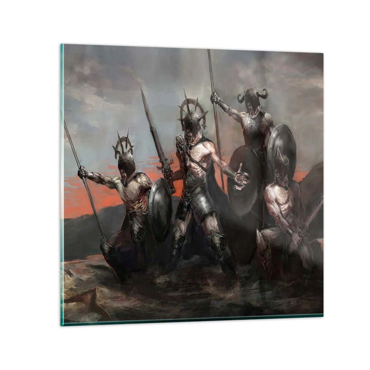 Quadro su vetro - Con lo scudo o sullo scudo - 70x70 cm