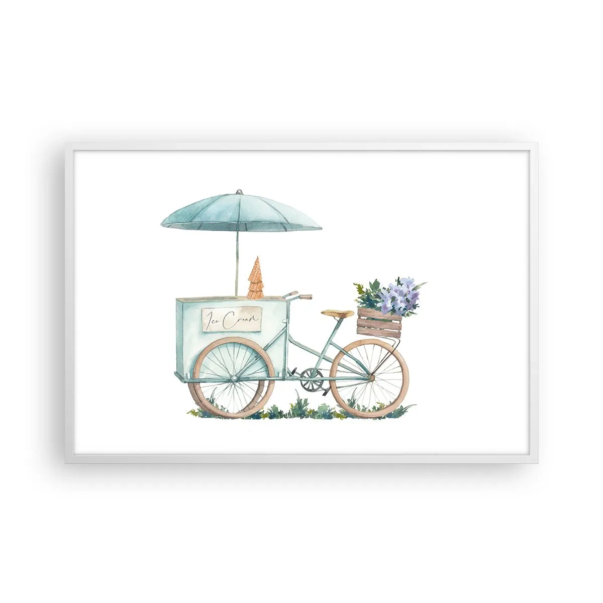 Poster in cornice bianca - Dolce ricordo d'estate - 91x61 cm