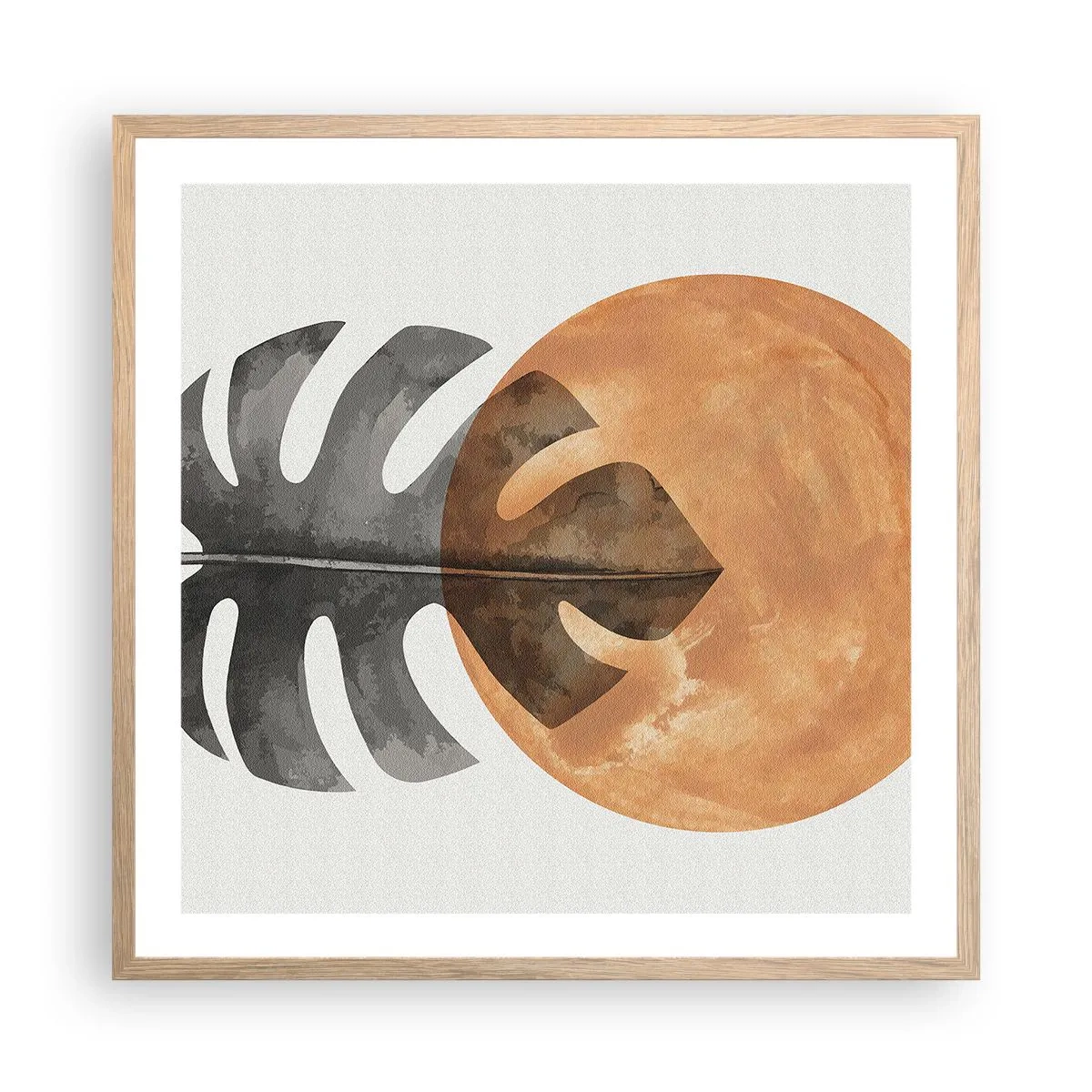 Poster in cornice rovere chiaro - Sempre il sole - 60x60 cm