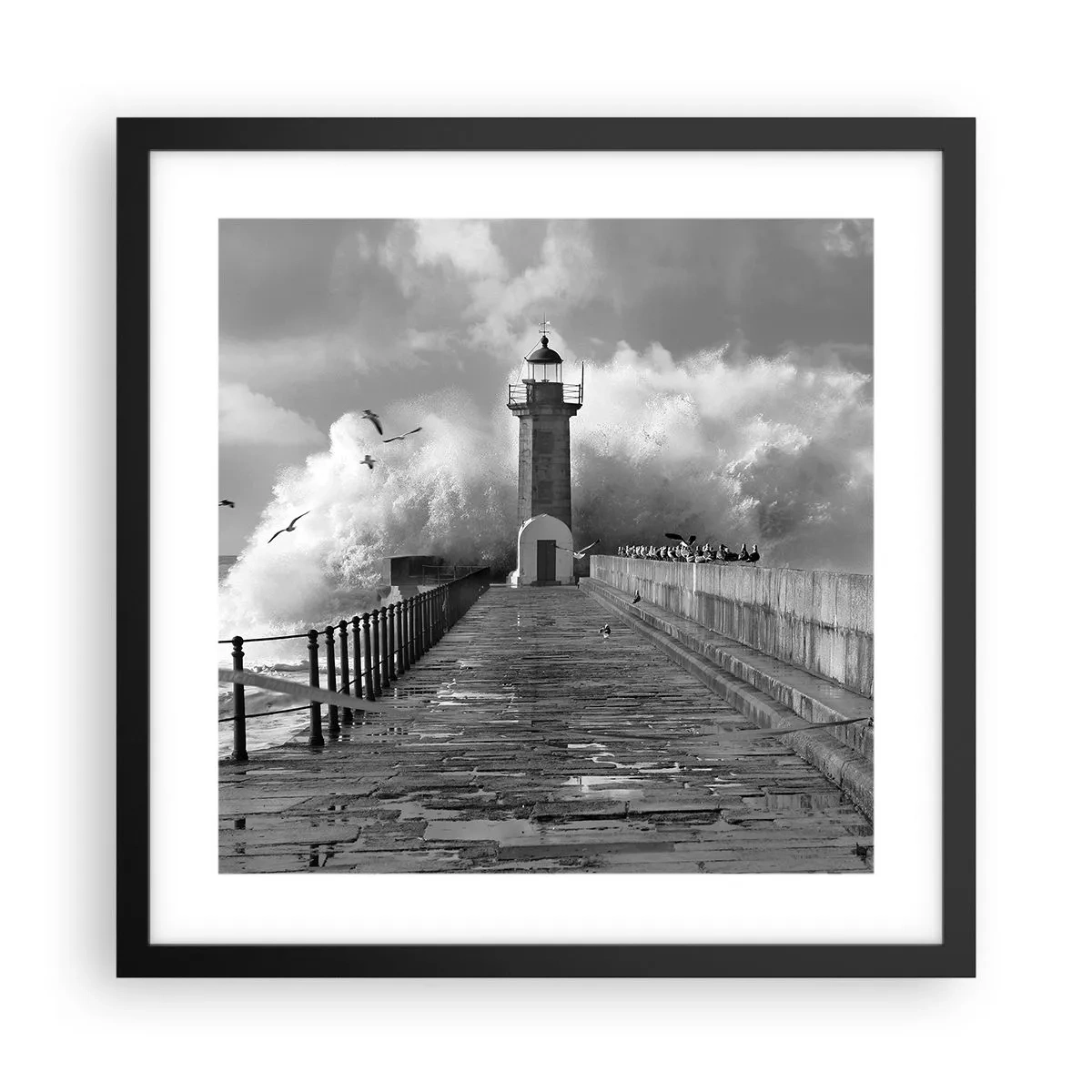 Poster in cornice nera - Senza paura - 40x40 cm