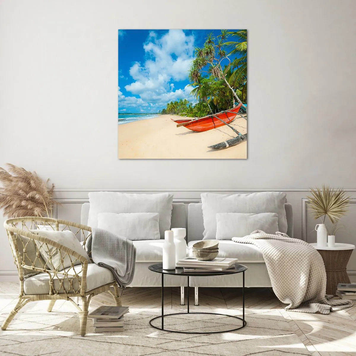 Quadro su vetro - La bellezza dei tropici - 60x60 cm