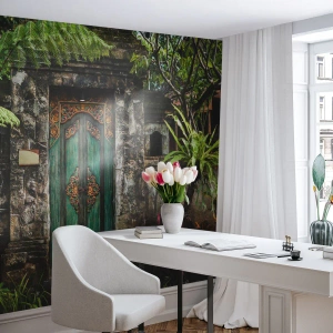 Fotomurali Premium Canvas - Le porte verso un mondo esotico - Porta Con Ornamento, Architettura, Mistero - 400x280 cm