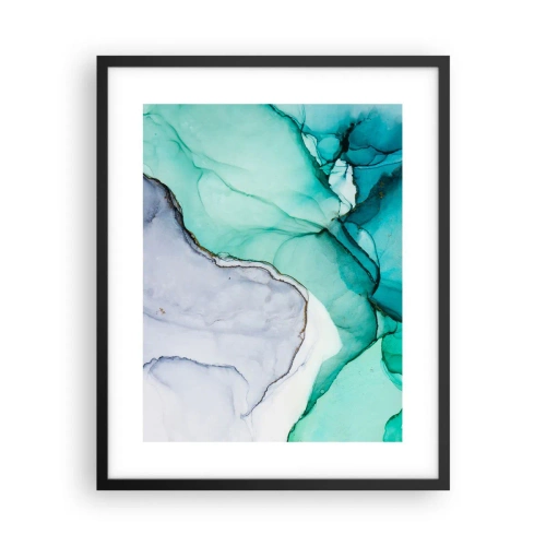 Poster in cornice nera - Studio in turchese - 40x50 cm