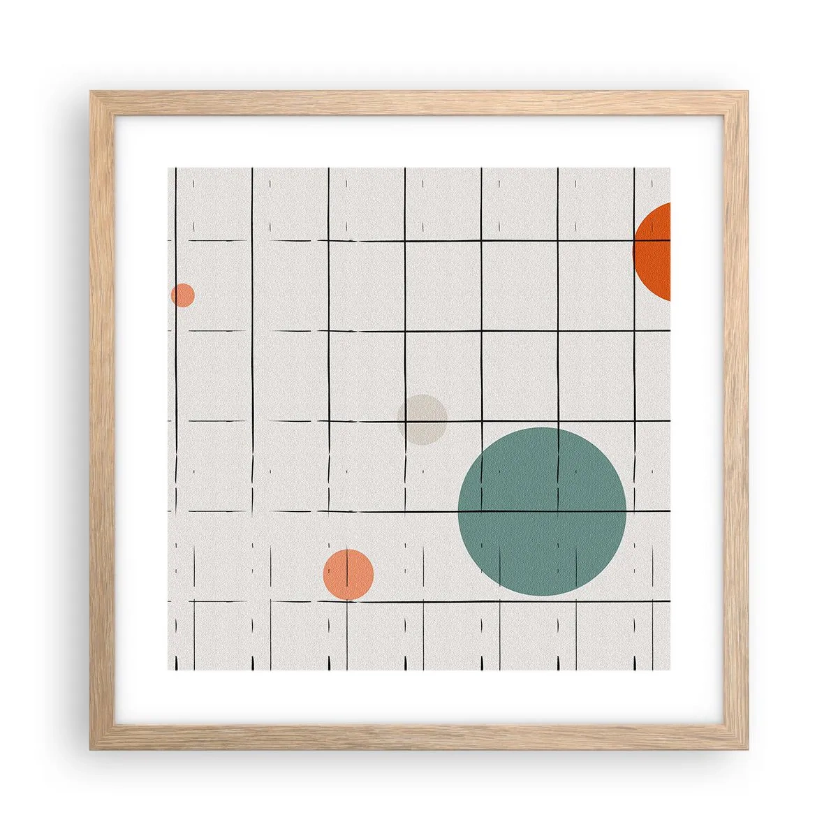Poster in cornice rovere chiaro - Prigionieri. Noi o loro? - 40x40 cm