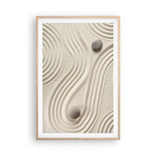 Poster in cornice rovere chiaro - Il tocco del calore - 61x91 cm