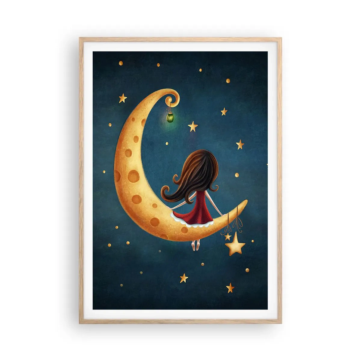 Poster in cornice rovere chiaro - Una volta... - 70x100 cm