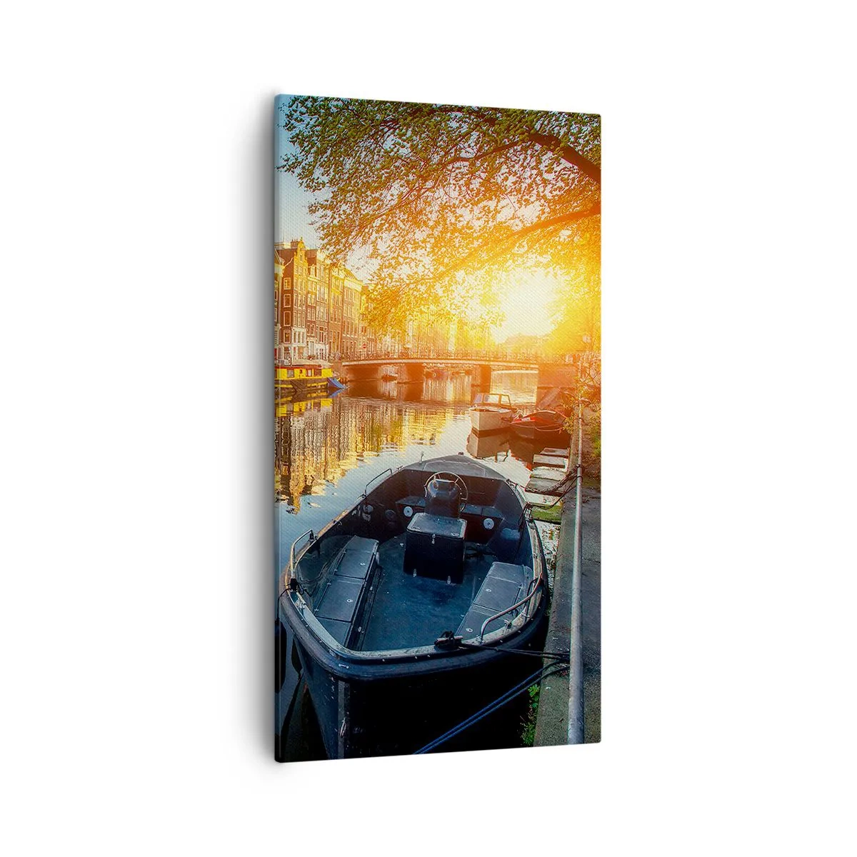 Quadro su tela - Stampe su Tela - L'alba ad Amsterdam - 55x100 cm