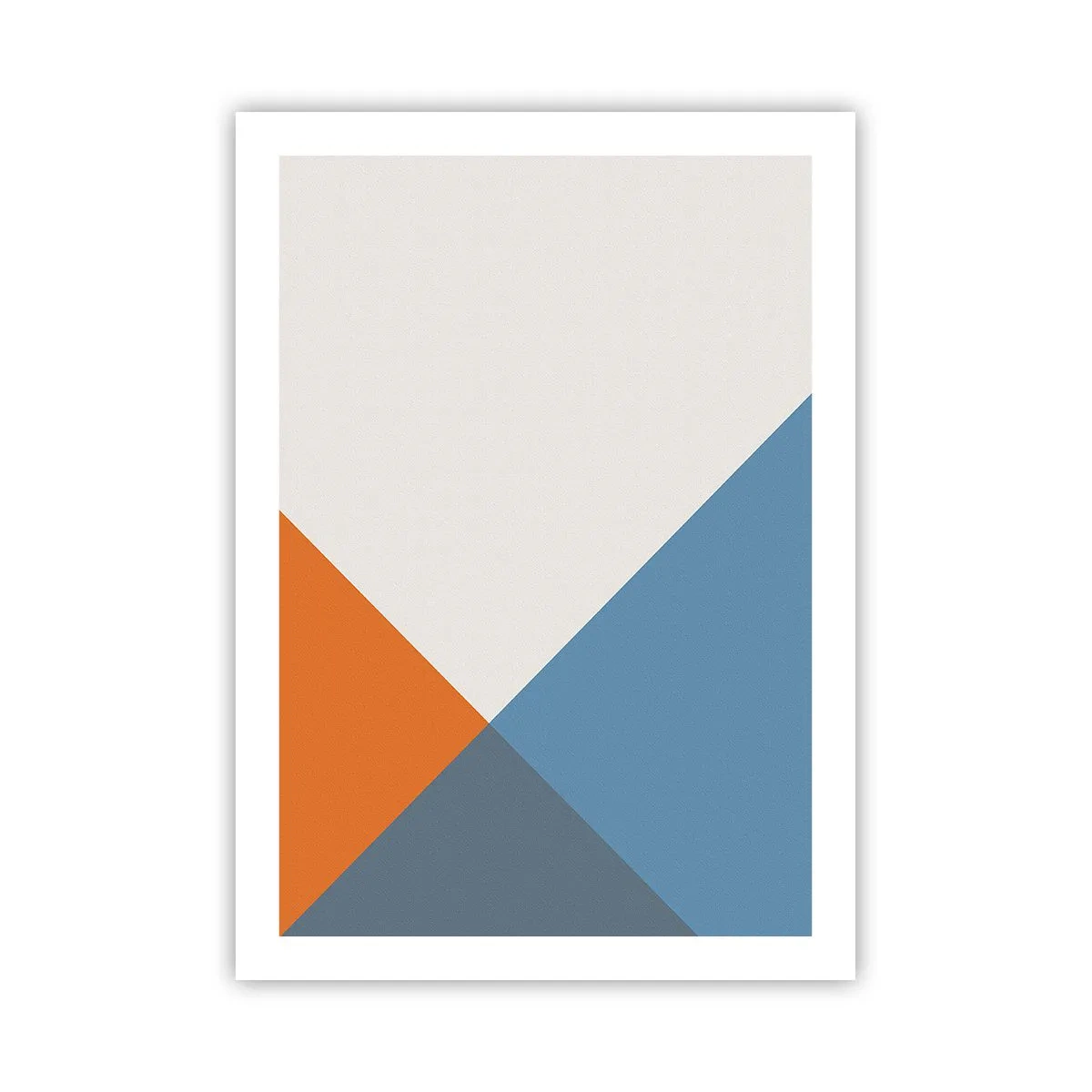 Poster - Composizione geometrica nei toni dell'arancione e del blu - 50x70cm - Ad angolo... - Decorazione murale moderna per soggiorno e camera da letto ARTTOR