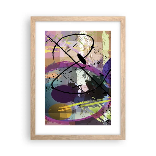 Poster in cornice rovere chiaro - Per la via diritta o tortuosa - 30x40 cm